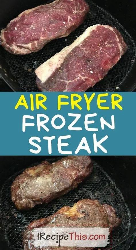 Air Fryer Frozen Steak Recipes, Frozen Ribeye In Air Fryer, Frozen Steak In Air Fryer, Ketocarnivore Diet, Apfelstrudel Recipe, Cook Frozen Steak, Steak In Air Fryer, Airfryer Keto, Air Fry Steak