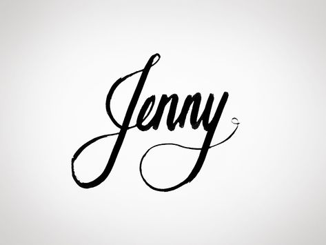 Jenny Tattoo Name, Jenny Name Wallpaper, Jenny Name, Tattoo Name Fonts, Thunder Photography, J Alphabet, Tattoo Lettering Design, Cursive Tattoos, Calligraphy Lessons