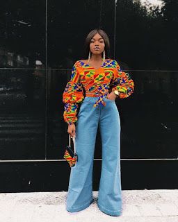 African Blouses With Jeans, Latest Ankara Top Styles, Ankara Tops With Jeans, Ankara Top Styles, African Print Shirt, Trendy Ankara Styles, Ankara Tops, African Tops, African Print Tops