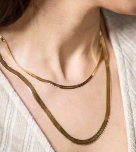 Gold Herringbone Chain, Flat Snake Chain, Italian Chain, Herringbone Chain, Herringbone Necklace, Gold Rope Chains, Unisex Gifts, Jewelry Packaging, Snake Chain