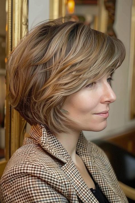 The Trending Bixie Haircuts of 2024 - Page 8 of 26 - Cuts & Hues Short Layered Hairstyle Women, 2024 Haircuts, Best Curly Haircuts, Balayage Caramel, Feathered Layers, Haircuts Short Hair, Hair Styles Long Hair, Short Haircuts With Bangs, Hairstyle Braids