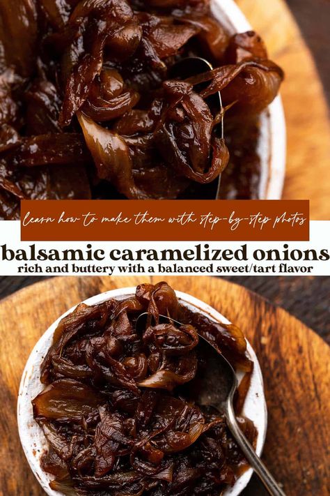 How to Make Caramelized Onions (The Best Balsamic Caramelized Onions!) Vegetarian Pastas, Slow Cooker Caramelized Onions, How To Carmalize Onions, Delight Recipes, Recipes French, Caramelized Onions Recipe, Carmelized Onions, Delicious Veggies, Onion Jam