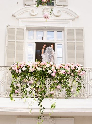 Weddings In France, Magical Island, Majlis Perkahwinan, Flower Garland Wedding, Balcony Flowers, Bouquet Toss, Farmhouse Wedding, Breathtaking Wedding, Luxury Weddings