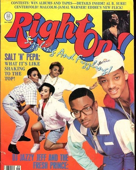 Funky Image, Right On Magazine, 90s Poster, Posters Layout, 70s Party Theme, Graphic Design Posters Layout, 90s Teen, Jet Magazine, Hip Hop Classics