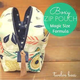 Twelve Bees Handmade: How to Make Any Size Boxy Zipper Pouch Boxy Bags, Bags Sewing, Pouch Handmade, Pouch Sewing, Zipper Pouch Tutorial, Bags Diy, Pouch Tutorial, Sew Ins, Trendy Sewing