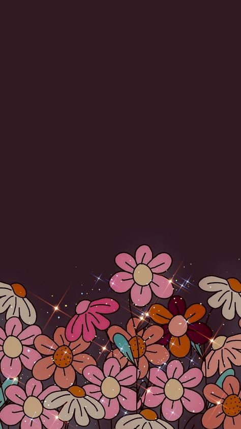 Glitter Flower Wallpaper, Apple Watch Wallpaper Flowers, Cute Home Screen Wallpaper, Wallpaper Iphone Boho, Wallpaper Flowers, Flower Iphone Wallpaper, Iphone Wallpaper Pattern, Hippie Wallpaper, Iphone Wallpaper Photos