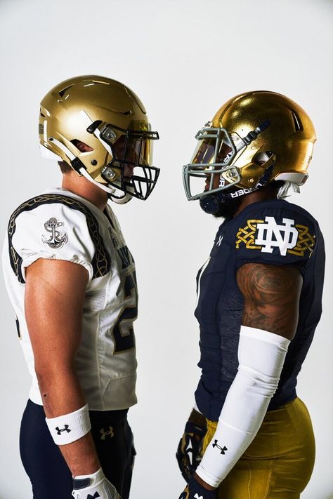 (19) Under Armour on X: "A rivalry forged in history. ☘️⚓️ @ndfootball and @navyfb will kick off the college football season at the Aer Lingus Classic in Dublin wearing custom uniforms. @FightingIrish @NavyAthletics https://t.co/8urHIOMBka" / X College Football Uniforms, Cfl Football, Aer Lingus, Navy Football, College Football Season, Custom Uniform, Notre Dame Football, Football Uniforms, Football Photos