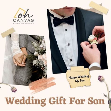 The wedding day of your son is a significant occasion. Naturally, you want to commemorate this momentous occasion by procuring the best wedding gift for son. Consider giving your son heartfelt gifts as a way to commemorate his wedding day. This Oh Canvas’s basic tutorial will introduce you to several possibilities as well as some amazing ideas that will work for a variety of personalities. Wedding Gift To Son From Mom, Son Getting Married, To Son From Mom, Wedding Gift For Son, For Son From Mom, Gifts For Son, Weddings By Color, Best Wedding Gifts, Perfect Wedding Gift