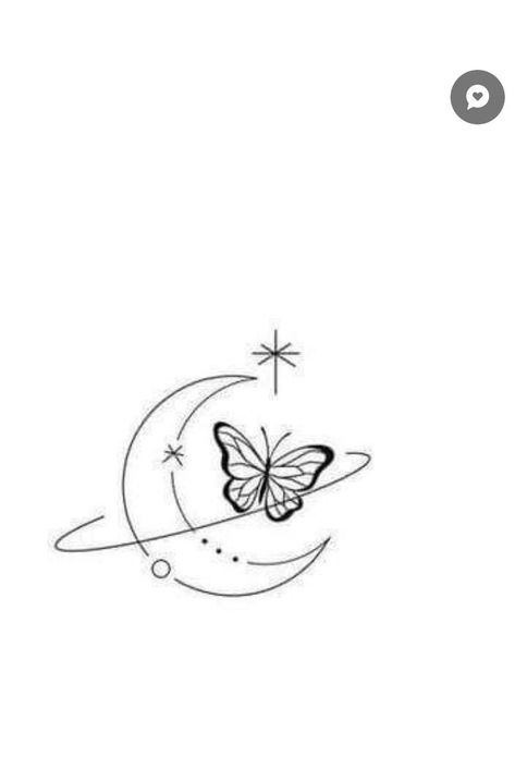 Butterfly Moon And Stars Tattoo, Moon Star Butterfly Tattoo, Star Butterfly Tattoo, Moon Butterfly Tattoo, Grounded Tattoo, Beauty Bone, To The Moon And Back Tattoo, Butterfly Tattoo Designs, Discreet Tattoos