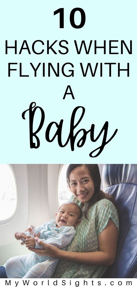 Traveling with a baby? This guide will give you everything you need when flying with a baby. Flying with an infant can be tricky, but these tips for flying with kids will help make your travels easier! Airplane Travel Hacks, Flying With An Infant, Baby Travel Essentials, Traveling With A Baby, Tips For Flying, Travel Hacks Airplane, Flying With Kids, Airport Tips, Flying With A Baby