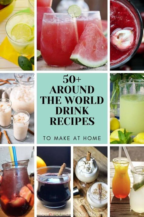 Drink Around The World At Home Party, Gluhwein Recipe, Turkish Coffee Recipe, Drinks To Make At Home, Coconut Rum Drinks, Boat Drinks, Italian Cream Soda, Drinks To Make, Travel Recipes