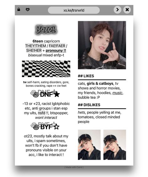 Carrd Inspo Template Dark, Carrd Aesthetic, Carrd Inspo Template, Carrd Inspo Kpop, Enfp T, Cool Tech Gadgets Electronics, Carrd Inspo, Aesthetic Fonts, Aesthetic Template