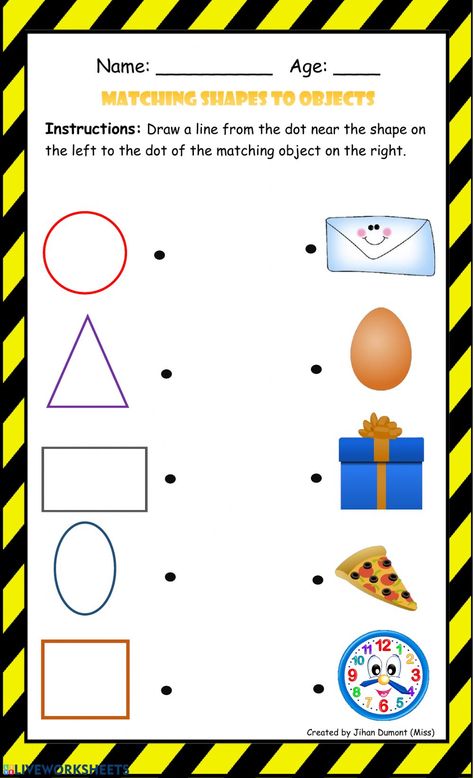 Shapes Matching, Shape Worksheets For Preschool, Shapes Worksheet Kindergarten, Shape Activities Preschool, Shapes Kindergarten, Matching Worksheets, Preschool Math Worksheets, Kids Worksheets Preschool, Preschool Activities Toddler