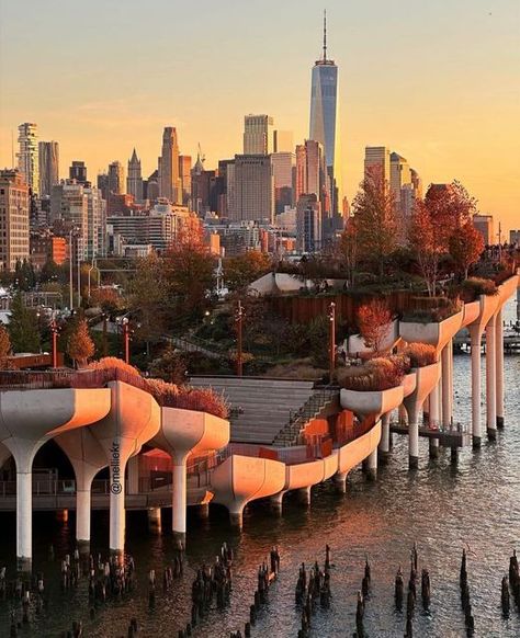 New York City on Instagram: "Little Island and Lower Manhattan from Pier 57 📸 @melliekr" Pier 57 New York, Little Island Nyc, Nyc Pier, Senior Picnic, New York Beach, Nyc Pictures, New York Trip, Nyc Pics, Manhattan Island