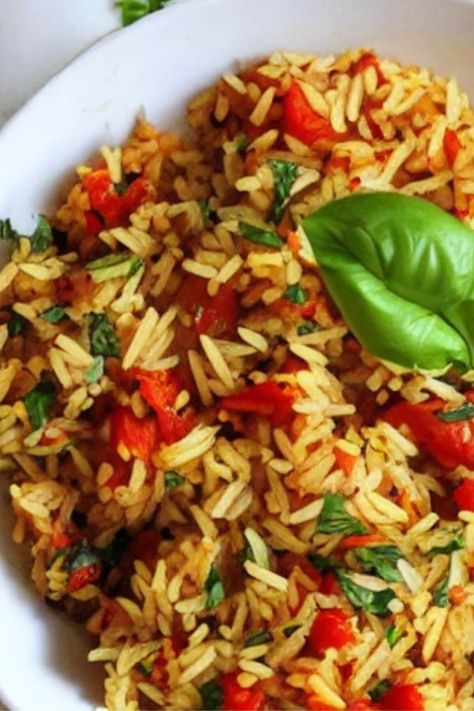 French Provencal Rice Pilaf - Vegan Focus Savoury Rice Recipes, French Rice, Savoury Rice Recipe, Jasmin Rice, Rice Ideas, French Recipes Authentic, Savoury Rice, Herbed Rice, Rice Dishes Recipes