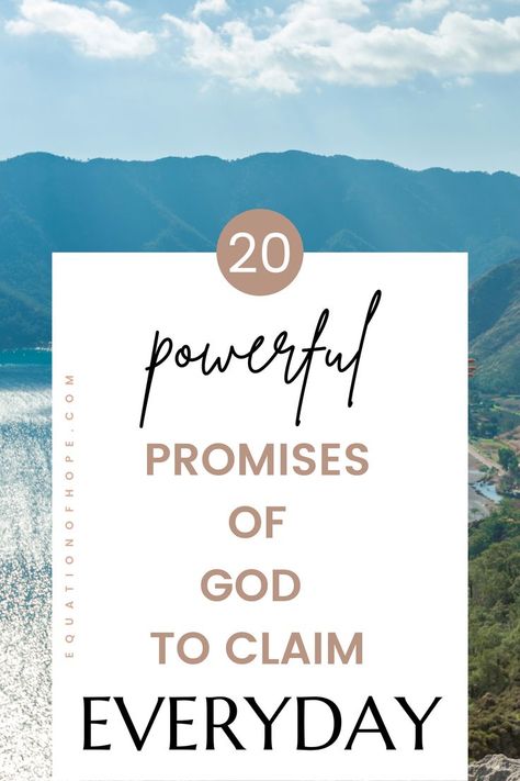 Has someone broken a promise they made to you? Though family and friends may fail you, God will never fail. Unlike men, God remains faithful to His promises. If you want to discover the promises God has for your life, this post is for you. Click here for 20 powerful promises of God to claim everyday. #christianjourney #biblepromises #scripturepromises #christiancommunity God’s Promises Verses, The Lords Promises, God’s Promises To Me, Scripture On God's Promises, God Promises Scriptures, Kjv Bible Verses Gods Promises, God's Promises Quotes, Gods Promises Verses, Gods Promises Verses Scriptures