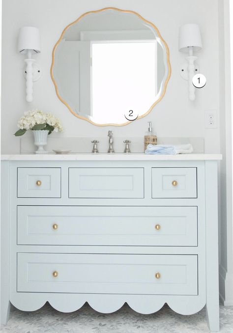 Light Blue Bathroom, Easy Bathrooms, Blue Bathroom Vanity, Blue Vanity, Timeless Bathroom, Coastal Bathrooms, Custom Vanity, Bath Girls, Girls Bathroom