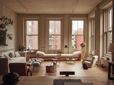 Colin King Apartment, Lounge Area In Living Room, Rietveld Chair, Tribeca Apartment, Manhattan Loft, Tribeca Loft, Colin King, Gerrit Rietveld, Park Street