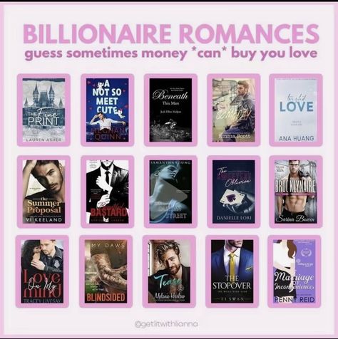 Billionaire Romance Books, Billionaire Books, Romcom Books, Books Romance Novels, Money Money Money, Book Club Reads, Romances Ideas, Book Reading Journal, Good Romance Books