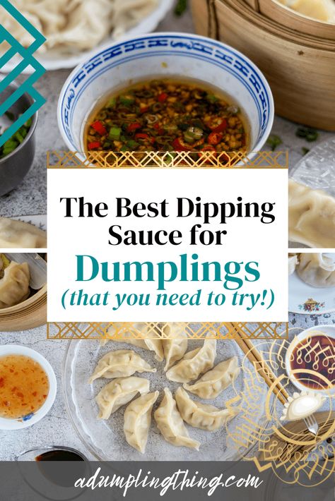 Chinese Dumpling Sauce Recipe, Chinese Pork Dumplings, Sauce For Dumplings, Potsticker Dipping Sauce, Pot Stickers Recipe, Dumpling Dipping Sauce, Beef Dumplings, Dumpling Sauce, Japanese Dumplings