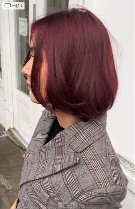 Short Red Brunette Hair, Deep Red Hair Short, Short Hair Dark Red, Burgundy Red Hair Short, Cherry Brown Hair Short, Cherry Hair Short, Cherry Cola Short Hair, Short Cherry Cola Hair, Dark Red Hair Bob