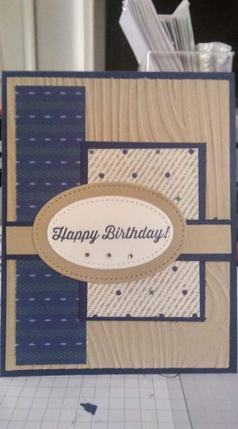 Cards For Men Handmade, Masculine Cards Handmade, 36 Birthday, Cards For Men, Happy Birthday Cards Handmade, Male Birthday, Birthday Card Craft, Simple Birthday Cards, Homemade Birthday Cards