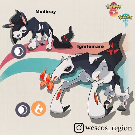 Regional Variants Fakemon, Pokemon Regional Variants, Fire Fakemon, Fakemon Fanart, Pokemon Fanmade, Horse Motorcycle, Zoroark Pokemon, Fakemon Ideas, Pokemon Rpg