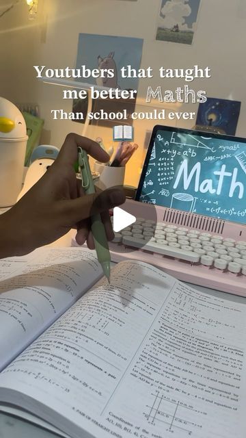 ˗ˏˋ🍒 vidzy ⍨ Studygram on Instagram: "Tag your fav maths teacher 🧑‍🏫 
Maths is fun ✨📝
#maths #mathematics #mathproblems #mathstricks #youtube" Best Maths Teacher On Youtube, How To Learn Mathematics, Websites To Help With Math, How To Study For Math, How To Study Maths, Aesthetic Maths Notes, Math Study Notes, Mathematics Project, Maths Study