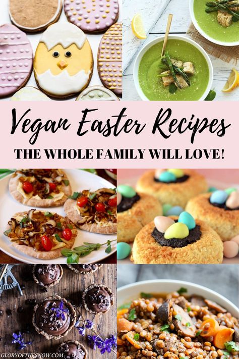 Easy Vegan Easter Recipes, Vegan Easter Dinner Recipes, Plant Based Easter Recipes, Vegan Easter Dessert Recipes, Vegan Easter Brunch, Vegan Easter Dinner, Dessert Spring, Easter Meals, Brunch Vegan