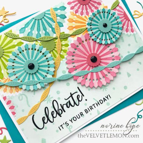 Confetti Collection Day 2: New Products that Really Take the Cake… – The Greetery Blog Pinwheel Party, Pinwheels Party, The Greetery, Paper Quilling Flowers, Cute Stuff, It's Your Birthday, Card Making Inspiration, Mean It, Paper Quilling