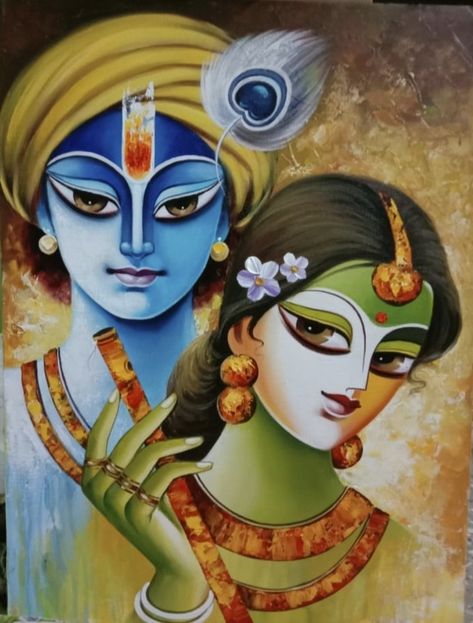 Watercolor Paintings Of Krishna, Modern Art Watercolor Painting, Radha Krishna Modern Art Paintings Canvas, Radha Krishna Art Canvases, Indian Modern Art Canvas Painting, Radha Krishna Art Paintings, Radha Krishna Modern Art Paintings, Radhe Krishna Painting Canvas, Painting On Canvas Tutorial