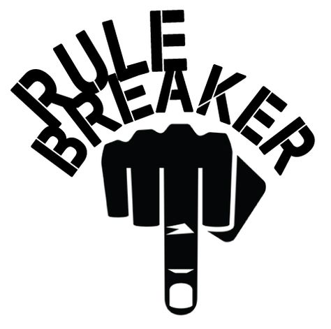 Rule Breaker, The Rules, Peace Gesture, Vinyl Decals, Vinyl Decal, Stamp, Vinyl, Quick Saves, Art