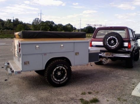 show us your truck bed trailers - Expedition Portal Utility Truck Beds, Jeep Camping Trailer, Truck Bed Trailer, Camping Gear Storage, Utility Bed, Work Trailer, Camp Trailer, Expedition Trailer, Off Road Camper Trailer