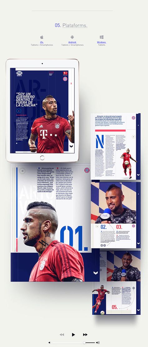 FOX Sports Digital Magazine on Behance Sports Magazine Layout, Photography Magazine Layout, Sports Magazine Design, Digital Magazine Layout, Black And White Magazine, Magazine Sport, Sports Magazine Covers, Collage Magazine, Graphic Design Magazine