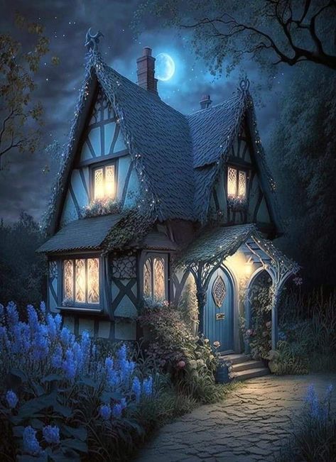 Mystical Wallpaper, Witchy House, Spooky Haunted House, Present In The Moment, Fairy House Crafts, Stay Present, Fairytale House, Storybook Homes, Gothic Fantasy Art