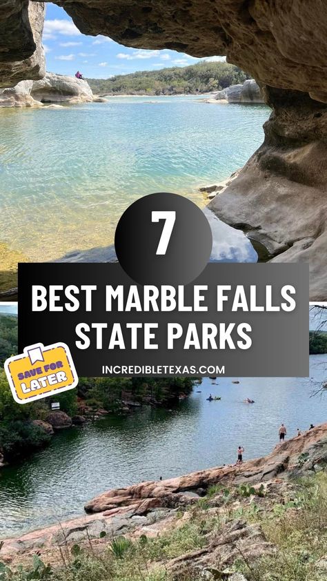 Marble Falls State Parks | Things to Do in Marble Falls Texas Flower Mound Texas, Marble Falls Texas Things To Do, Marble Falls Texas, Camping In Texas, Texas State Parks, State Park Camping, Texas Places, Texas Vacations, Marble Falls