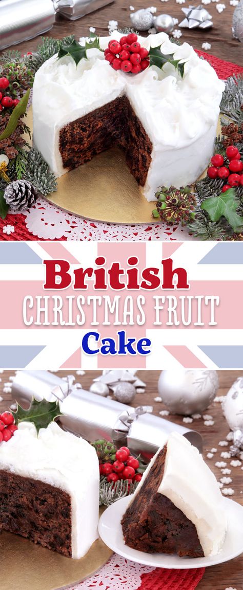 British Christmas Cake Recipe: Discover the joy of a classic Christmas cake recipe – a delightful blend of fruits, spices, and buttery goodness. Perfect for the holiday season! 🎄🍰 English Christmas Cake, Easy Christmas Cake Designs, Xmas Cake Recipes, Christmas Cake Recipe Traditional, Easy Christmas Cake Recipe, Holiday Fruit Cake, Fruit Cake Recipe Christmas, Traditional Christmas Cake, Christmas Cake Recipe