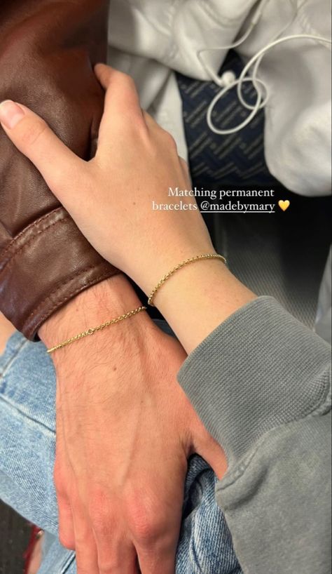 Permanent Couples Bracelets, Couple Permanent Bracelet, Matching Permanent Bracelet, Permanent Jewelry Couple, Matching Bracelet Aesthetic, Permanent Bracelet Couple, Couple Bracelets Aesthetic, Couple Matching Jewelry, Permanent Bracelet