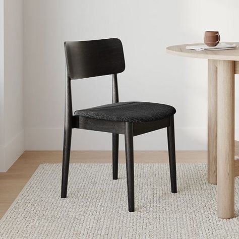 Modern Kitchen & Dining Chairs | West Elm Mcm Dining Table, Modern Kitchen And Dining, Modern Dining Room Furniture, Modern Kitchen Dining, Black Dining Chairs, Apartment Life, Small Dining Table, Contemporary Dining Chairs, Teen Bedding