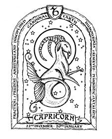 Enchanted Moon Illustration: April 2010 Capricorn Tattoo Seagoat, Seagoat Tattoo Capricorn, Capricorn Illustration, Capricorn Tarot, Capricorn Zodiac Symbol, Neptune In Capricorn, Capricorn Aesthetic, Capricorn Art, Capricorn Goat