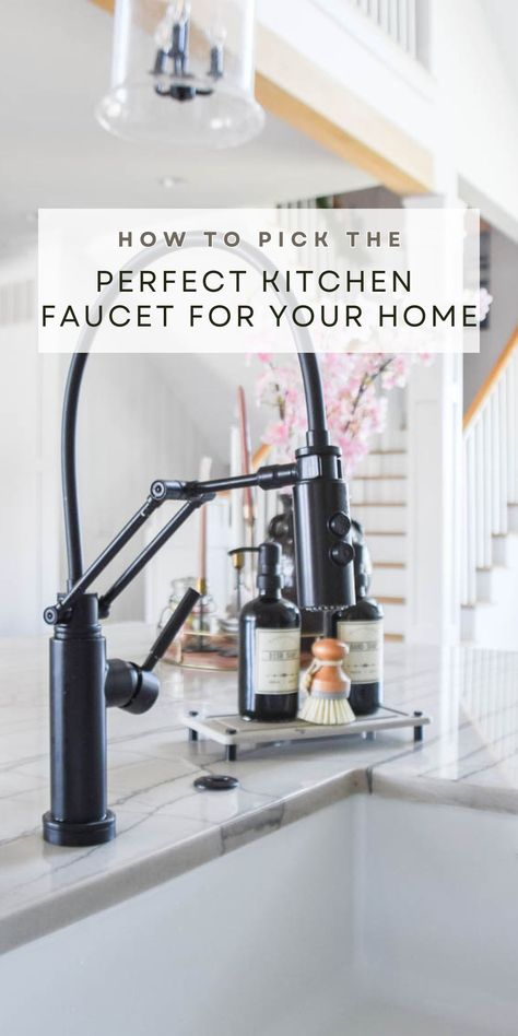 Need help picking the perfect faucet?  Whether it is a black kitchen faucet or gold, we have you covered!  Check out the blog post for me. Farmhouse Kitchen Faucet Ideas, Kitchen Faucet Ideas, Country Kitchen Wall Decor, Black Kitchen Faucet, Modern Farmhouse Cottage, Best Kitchen Faucets, Touchless Kitchen Faucet, Personalized Bedroom, Ideal Kitchen