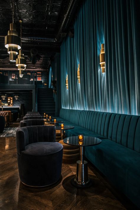 The Pearl Club’s Dramatic Design Erases All Traces of a Dive Bar - Eater Chicago Bar Lounge Design, Bar In Casa, Lounge Interiors, Nightclub Design, Hotel Lounge, Bar Interior Design, Office Lounge, Lounge Bar, Bar Interior