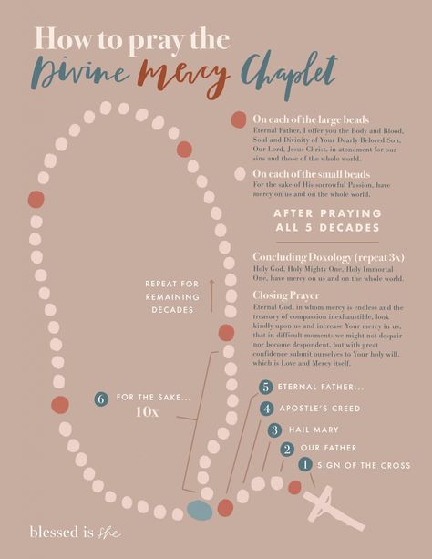 How to Pray the Divine Mercy Chaplet | Blessed is She Chaplet Of Divine Mercy How To Pray, Divine Mercy Chaplet Rosary, Praying The Rosary Catholic, Prayer For Mercy, Divine Mercy Prayer, Prayers Catholic, Divine Mercy Jesus, Divine Mercy Sunday, April Quotes