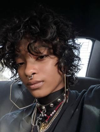 Short Punk Hair Women Curly, Black Enby Hairstyles, Poc Women Faceclaims, Gender Fluid Face Claims, Black Nonbinary Hairstyles, Enby Face Claim, Black Transmasc Hair, Nonbinary Face Claim, Gender Neutral Face Claim