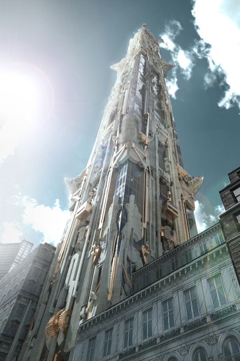 Stunning New York Skyscraper with Highly Decorative Carved Stone Facade Décor Steampunk, Neo Art Deco, Mark Foster, Stone Facade, Skyscraper Architecture, Nature Wallpapers, Living Modern, Nyc Design, Chrysler Building