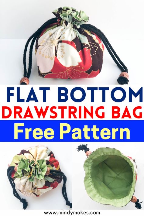 Learn to make this incredibly easy drawstring bag that is fully lined and stands upright whether empty or full (Flat bottom). Includes step-by-step tutorial and free pattern | Drawstring flat bottom bag | DIY drawstring pouch | How to make a drawstring bag | small drawstring bag pattern | DIY pouch bag | dice bag pattern #easysewingpatterns #easysewingforbeginners #diysewingprojects #sewingprojectsforbeginners #drawstringbagpattern Jewelry Bag Pattern Free Sewing, Dnd Dice Pouch Diy, Dice Bag Pattern Sewing Free, Dnd Sewing Projects, Flat Bottom Drawstring Bag, Dice Bag Pattern Sewing, Dice Bag Sewing Pattern, Diy Dice Bag, Drawstring Pouch Pattern