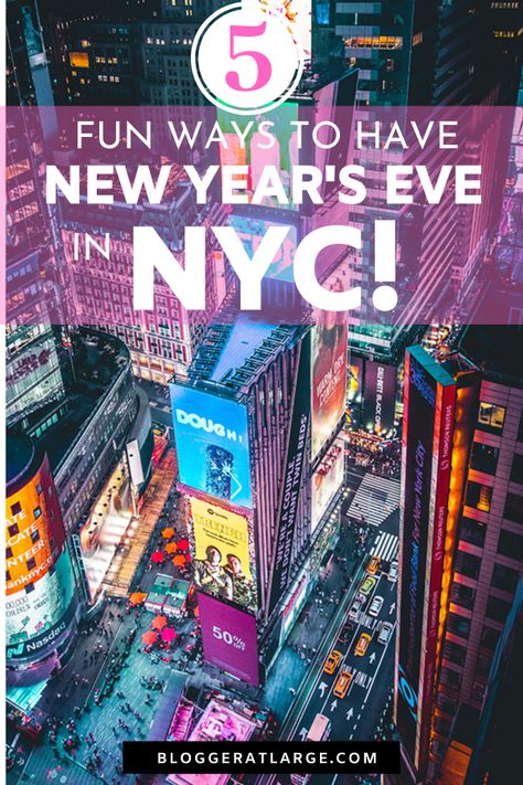 If you're thinking of heading to New York City for New Year's Eve, this post has 5 really great ideas for things to do to make sure you never forget seeing the new year in!  #NYEinNYC #NewYearsEve #NYC #NewYorkCity New York At New Years, New Year’s Eve New York, Nye In Nyc, Nyc Nye, New York New Years Eve, New York Trip Planning, New Years Eve Events, York Things To Do, New York City Night