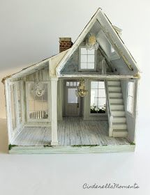 Cottage Dollhouse, Cinderella Moments, Doll House Plans, Dolls House Interiors, Modern Dollhouse, Barbie House, Miniature Houses, Miniature House, Shabby Chic Cottage