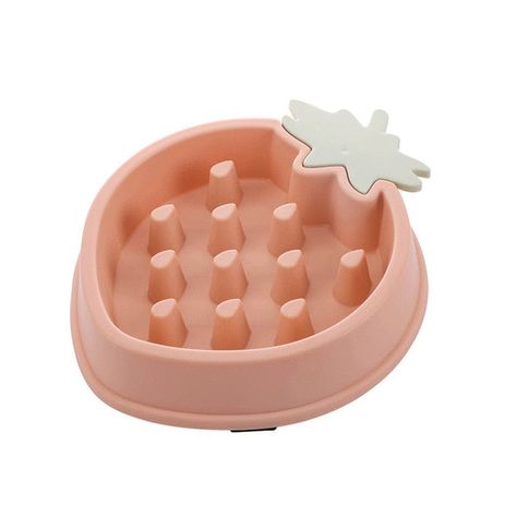 Cute Strawberry Slow Feeder Bowl – WOOFELITE Cute Dog Bowls, Slow Feeder Bowl, Puppy Accessories, Bowl Food, Slow Feeder, Cute Strawberry, Cat Feeding, Slow Food, Food Bowl