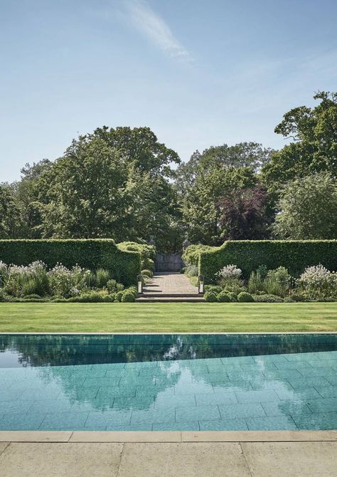 Greenhouse Pool, Chrissie Rucker, Country Pool, Hampton Garden, Garden Woodland, Hornbeam Hedge, Herbaceous Border, Monthly Newsletter, House And Garden